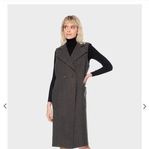 NWT Ethical Faux Wool Charcoal Wrap Dress